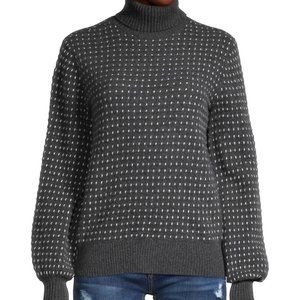 Saks Fifth Avenue Puff-Sleeve Cashmere Turtleneck